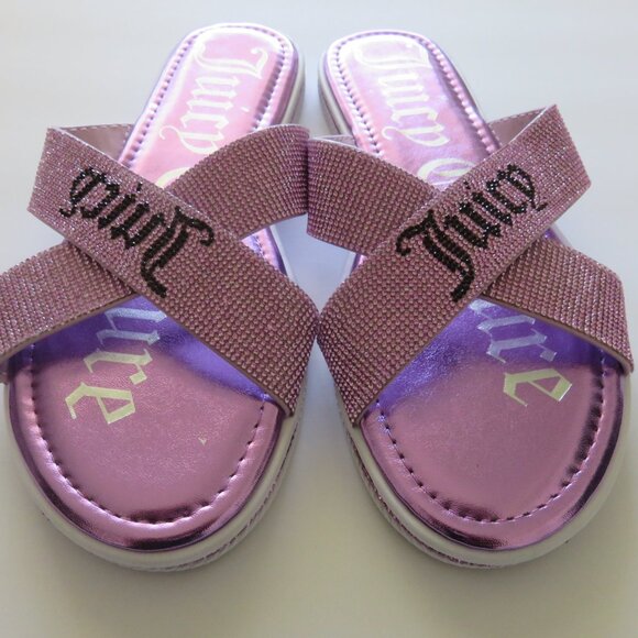 Juicy Couture Bling Lavender Slides Size 10 - Picture 5 of 7